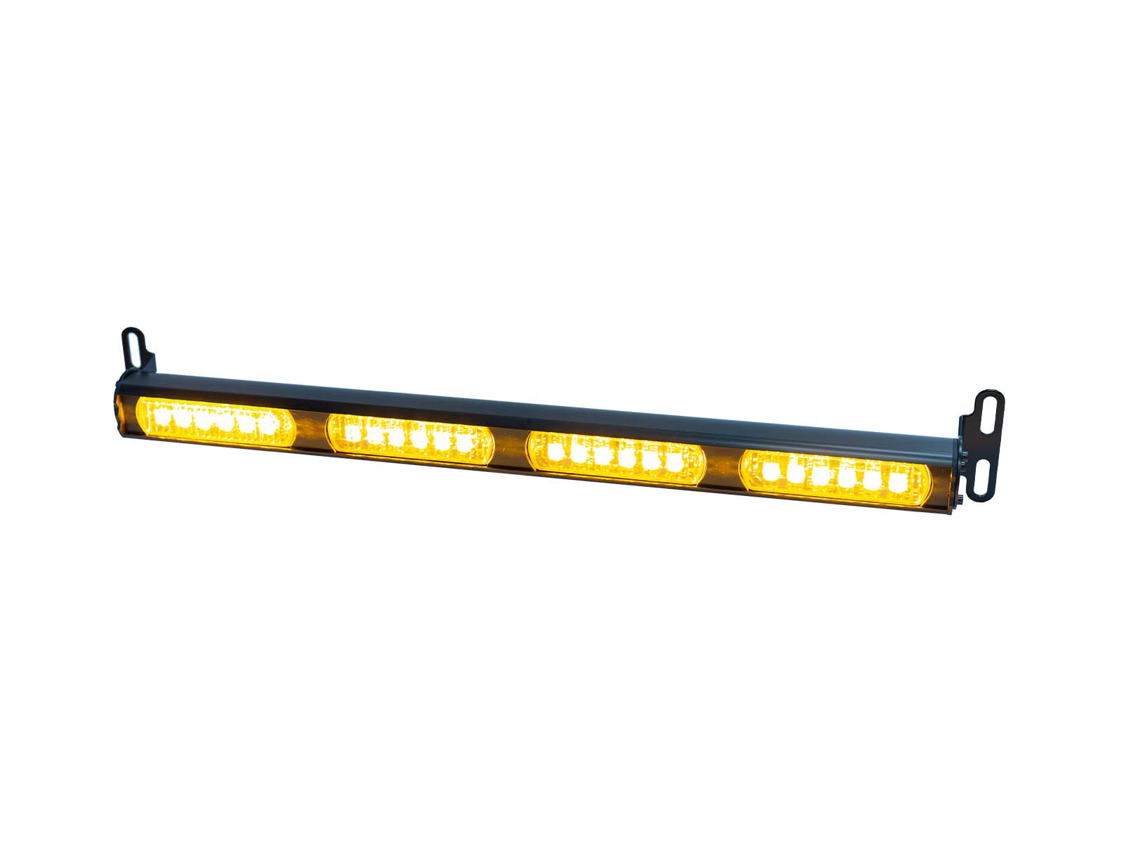 RWL-52 4 Module Rear Warning Bar Lit Amber Angle View