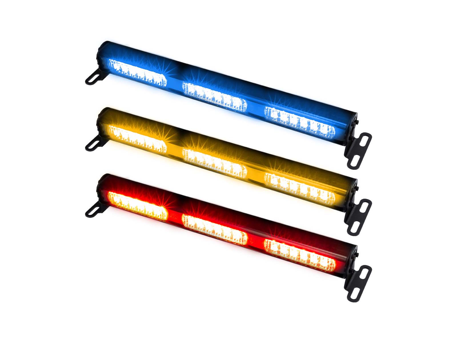 RWL-52 3 Module Rear Warning Bar Lit Group Blue, Amber, Red