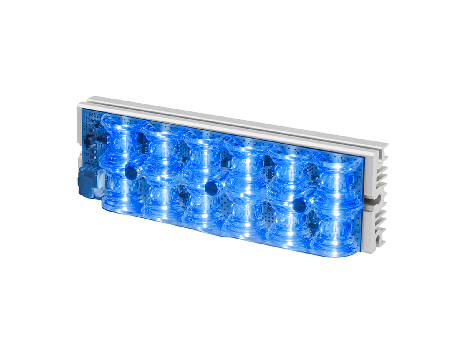 L51 12-LED 123×37 Blue Flare Unlit Angle View