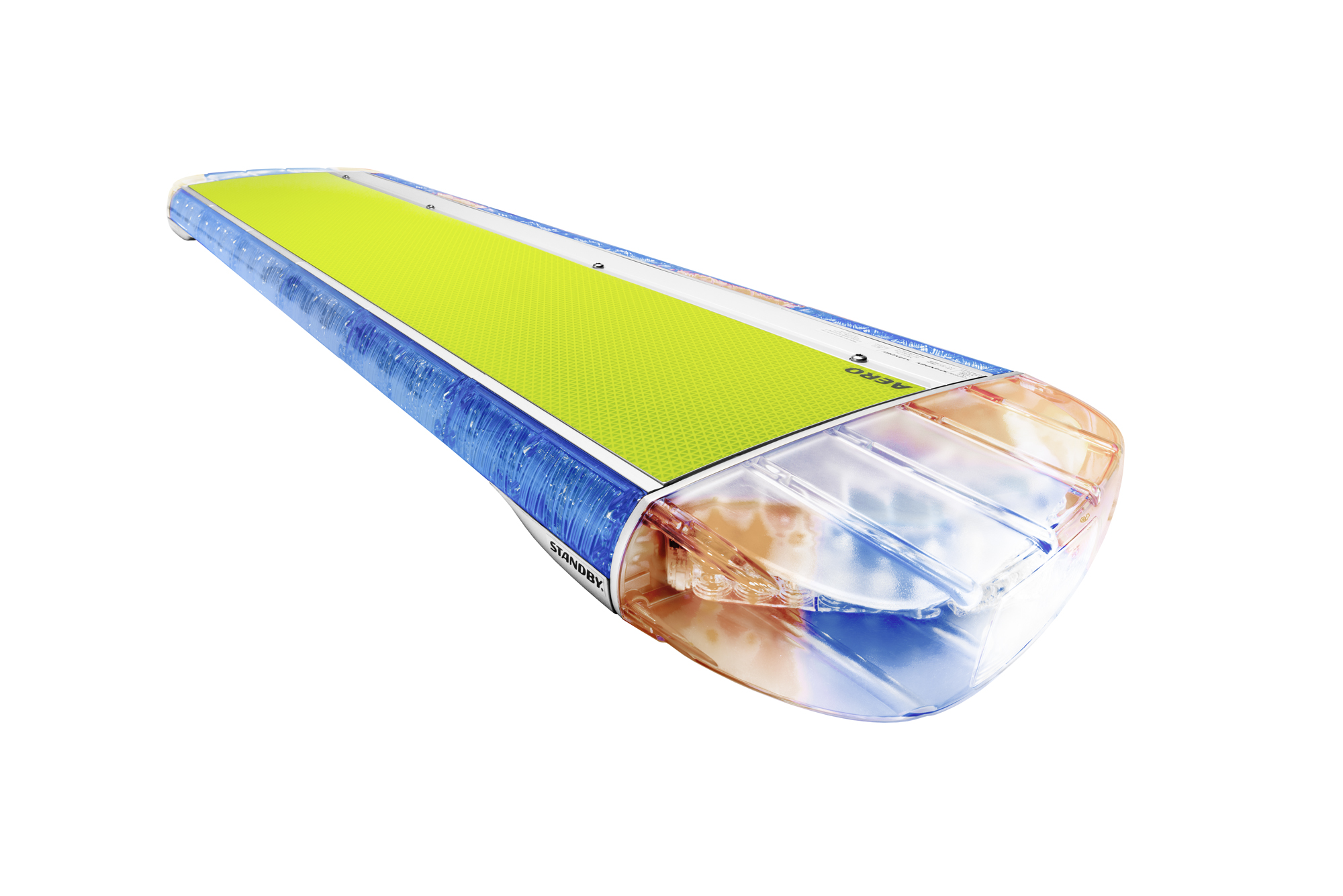 W3 Aero Lightbar Blue/Amber Unlit Angle View