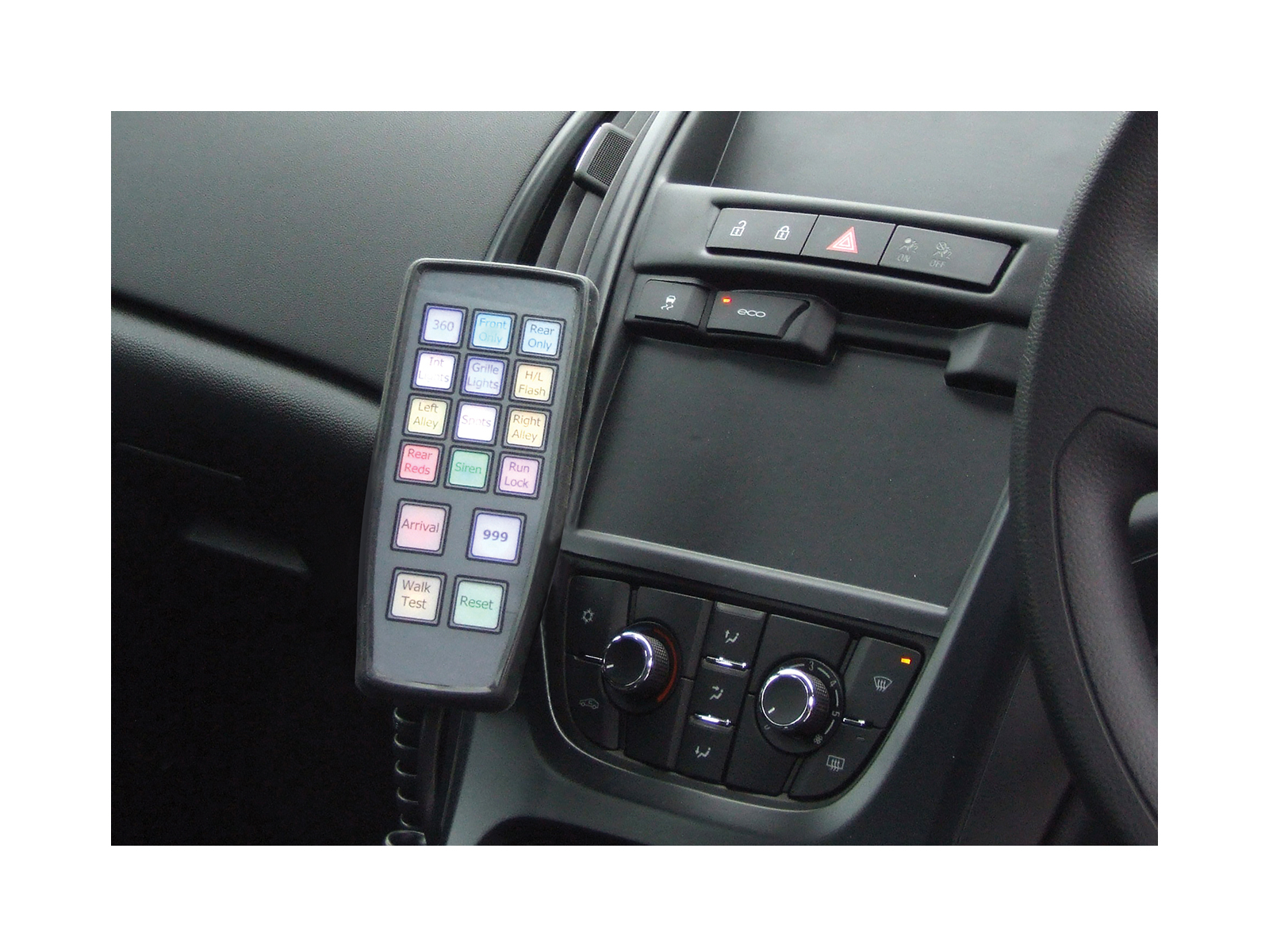 MCS-T17 Universal Handset Plus Mounted on Dash