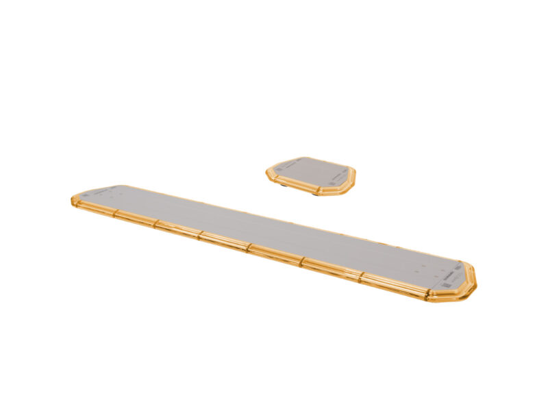 Collage of LB200 lightbar in amber with 7 modules and as a mini version